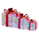 Set of 3 Illuminated Christmas Gift Boxes