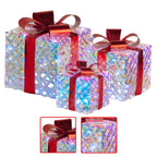Set of 3 Illuminated Christmas Gift Boxes