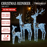Elegant Christmas Reindeer Display Set of Three