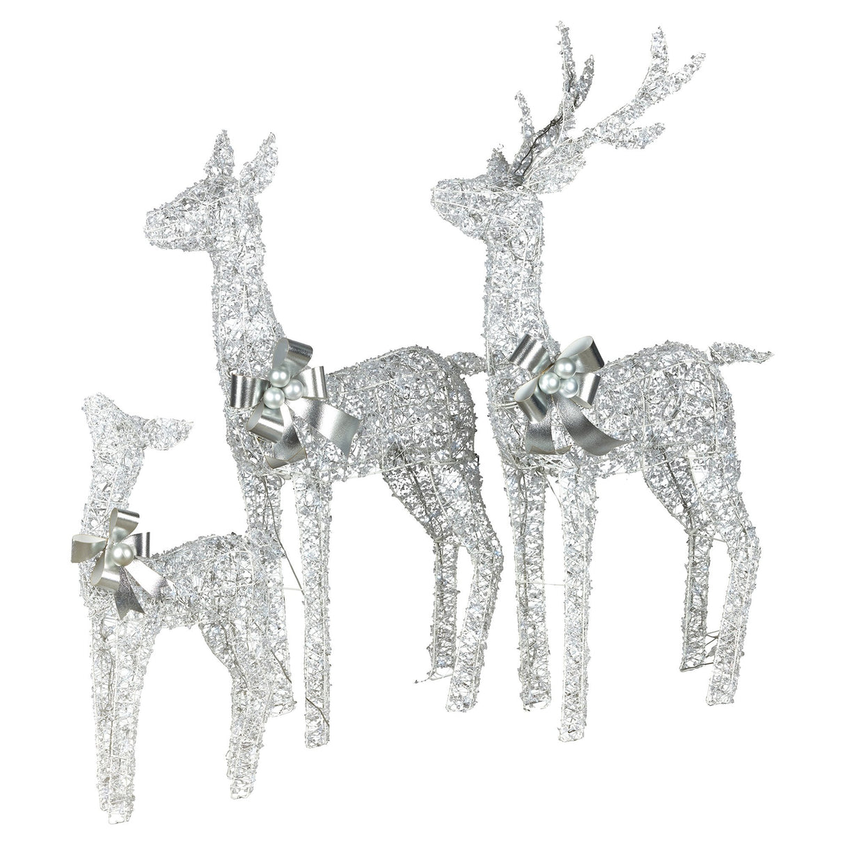 Elegant Christmas Reindeer Display Set of Three
