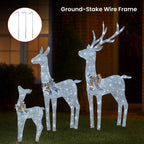 Elegant Christmas Reindeer Display Set of Three