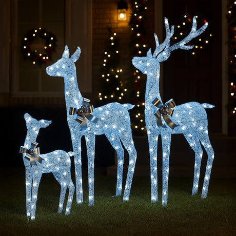 Elegant Christmas Reindeer Display Set of Three