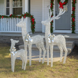Elegant Christmas Reindeer Display Set of Three
