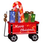 Festive Christabelle Christmas Cart Display with Lights