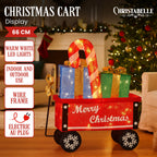Festive Christabelle Christmas Cart Display with Lights