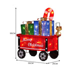 Festive Christabelle Christmas Cart Display with Lights