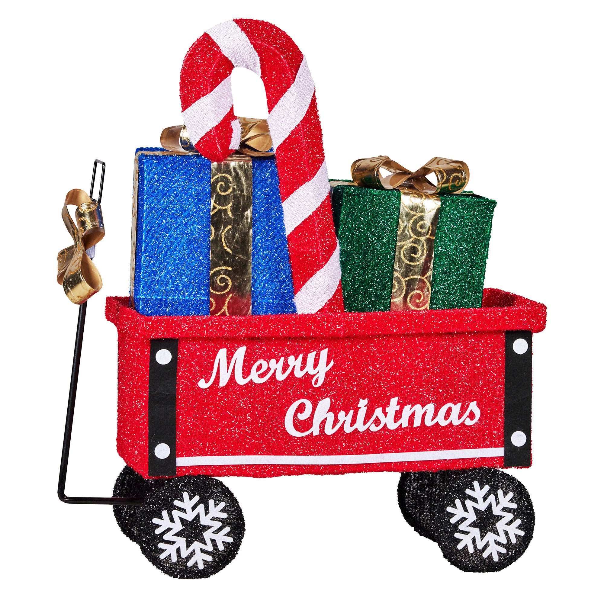 Festive Christabelle Christmas Cart Display with Lights