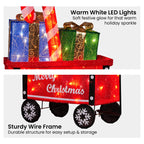 Festive Christabelle Christmas Cart Display with Lights