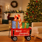 Festive Christabelle Christmas Cart Display with Lights