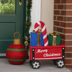 Festive Christabelle Christmas Cart Display with Lights