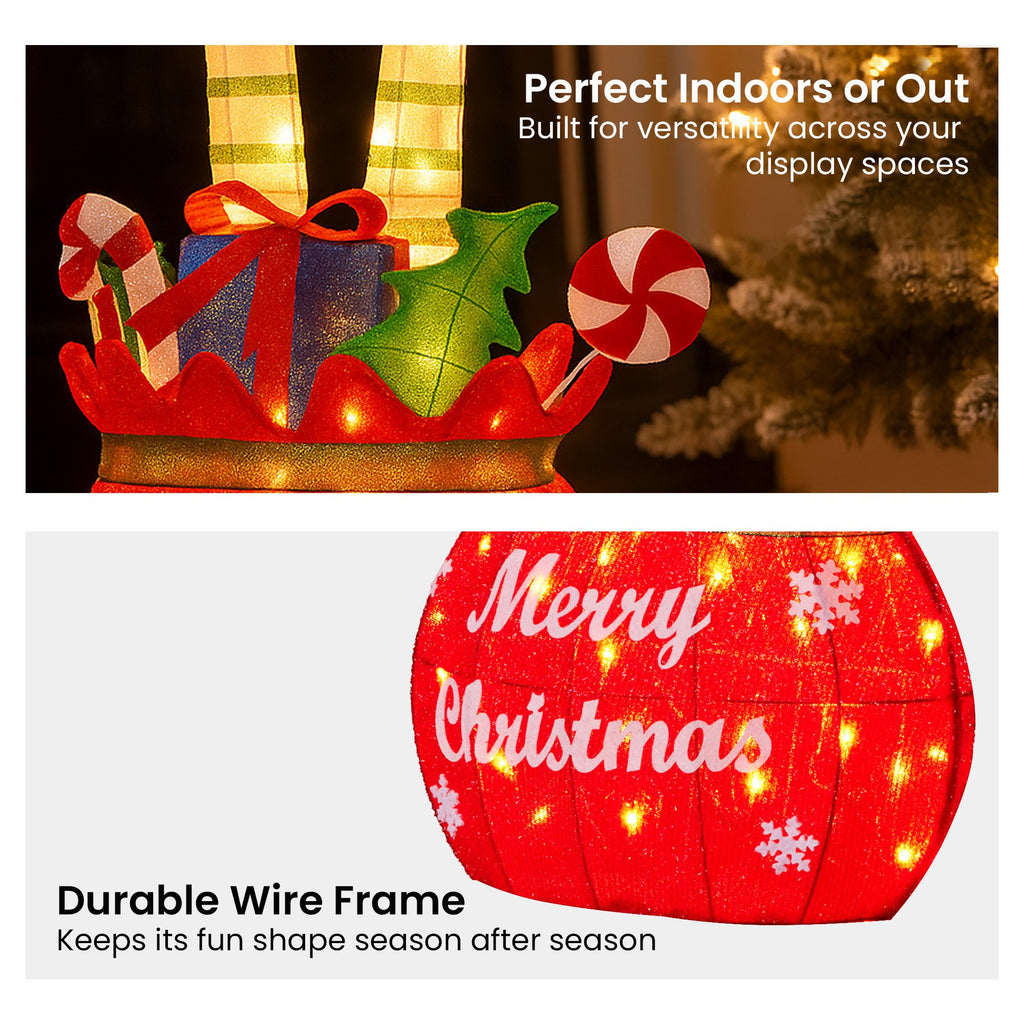 Cheeky Elf in Gift Sack Display