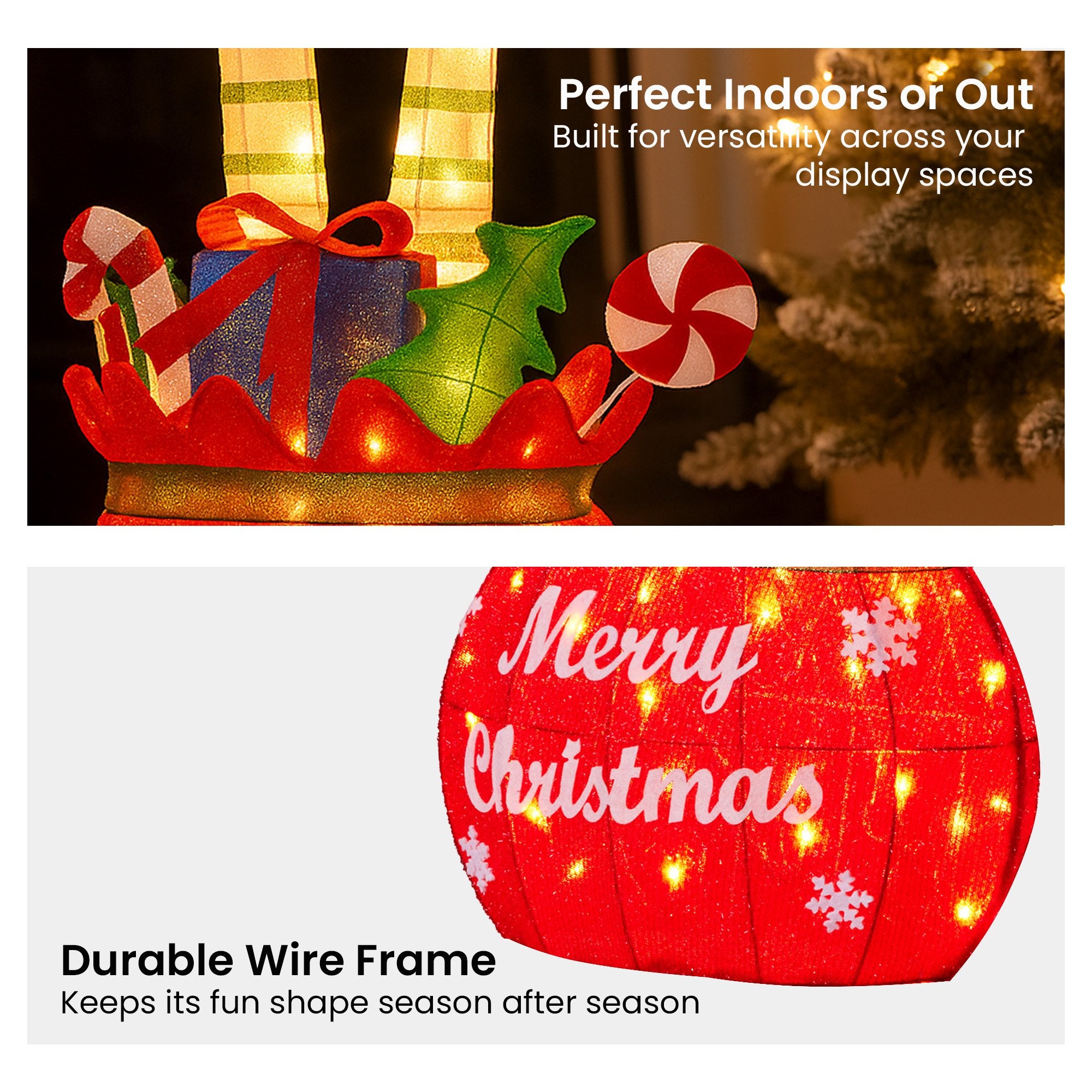 Cheeky Elf in Gift Sack Display