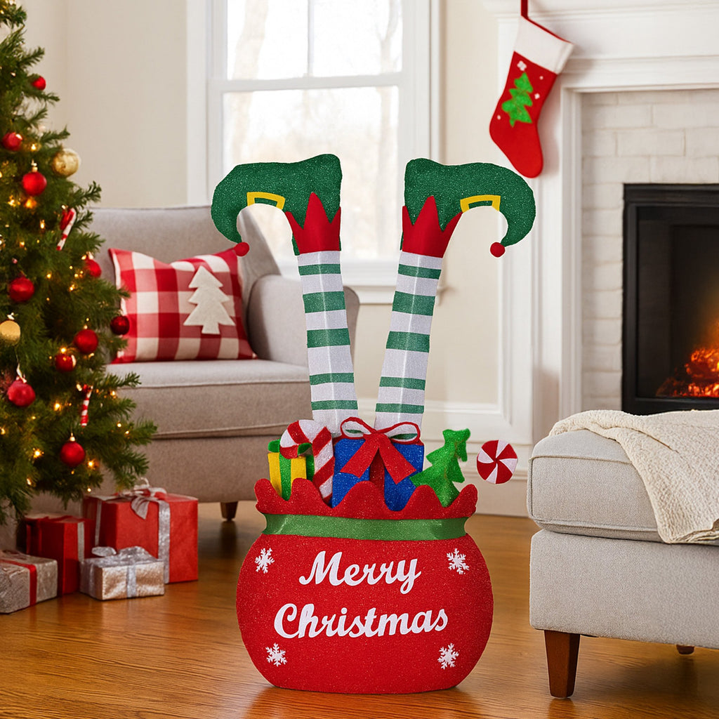 Cheeky Elf in Gift Sack Display
