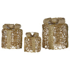 Elegant Gold LED Christmas Gift Box Set
