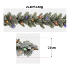 Snowy LED Christmas Garland with Timer