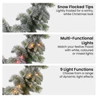 Snowy LED Christmas Garland with Timer