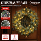 Christabelle 61cm Snowy Stamford Spruce Wreath