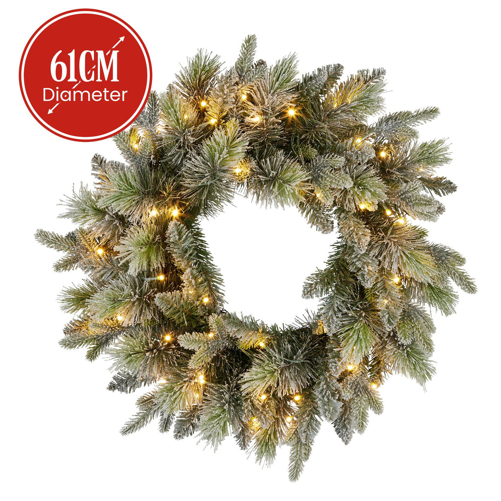 Christabelle 61cm Snowy Stamford Spruce Wreath