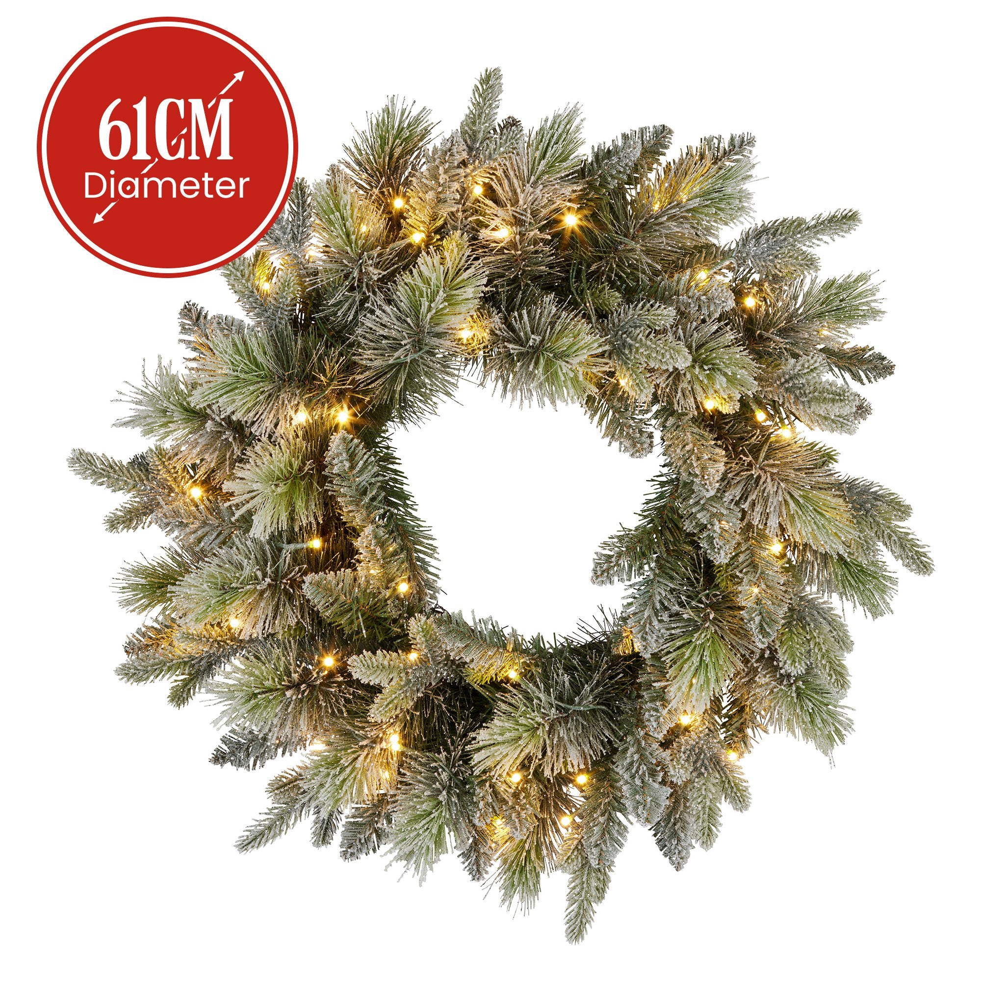 Christabelle 61cm Snowy Stamford Spruce Wreath