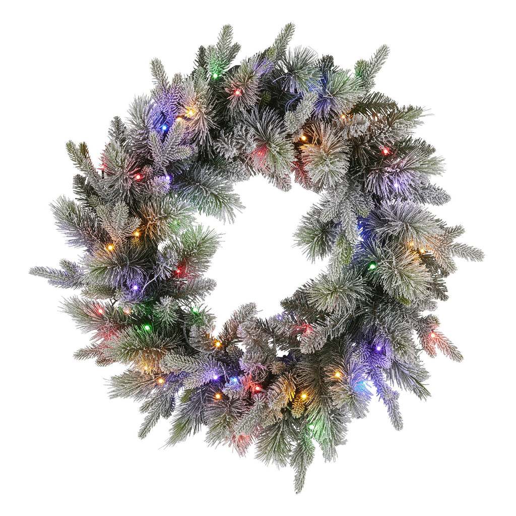 Christabelle 76cm Snowy Spruce LED Wreath