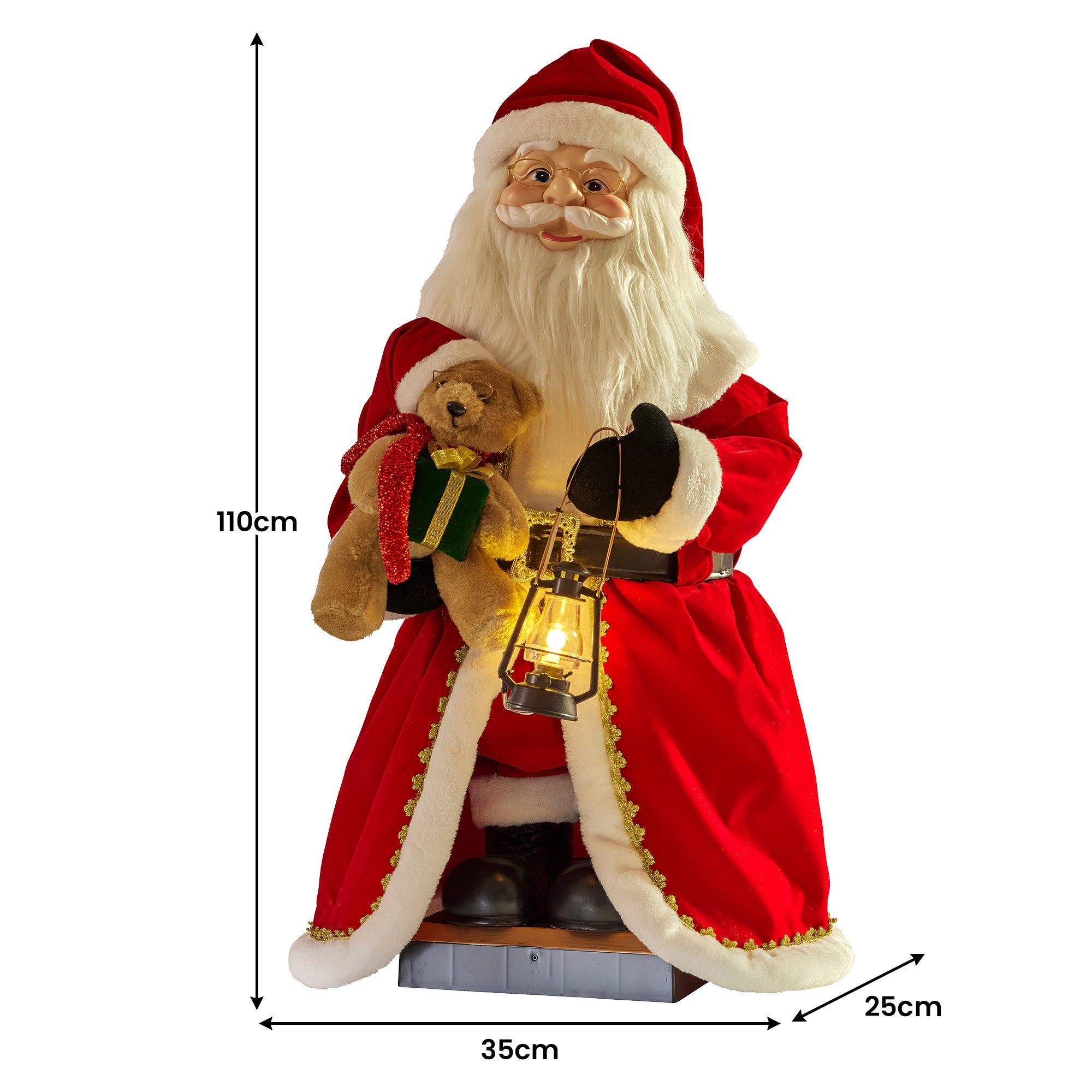 Animated Musical Santa Claus Lantern Decoration