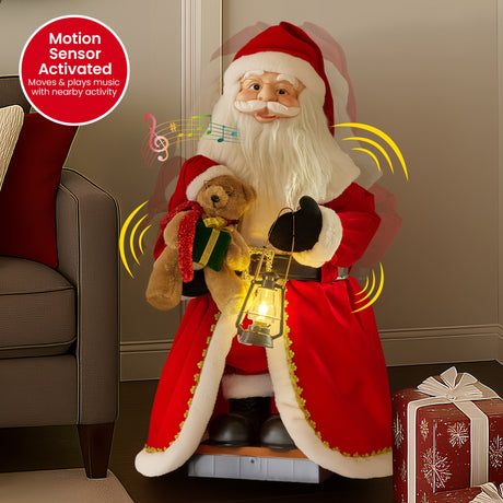 Animated Musical Santa Claus Lantern Decoration