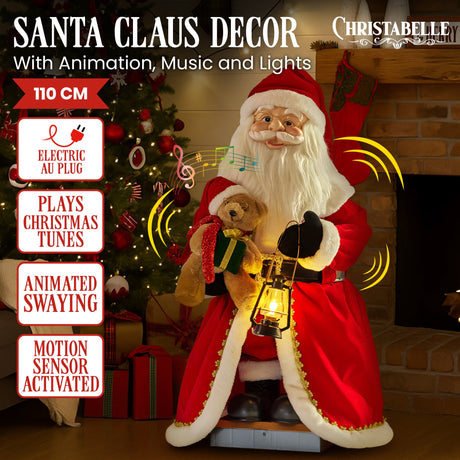 Animated Musical Santa Claus Lantern Decoration