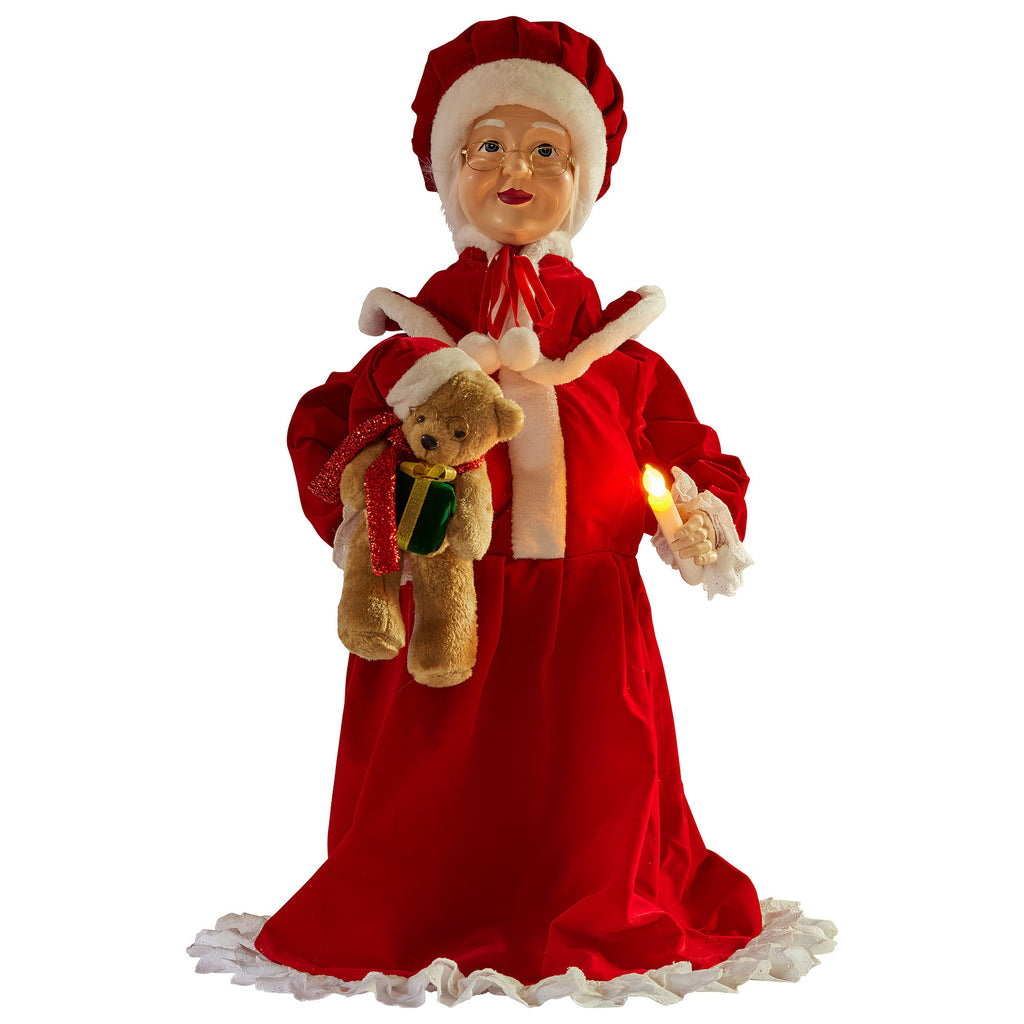 Animated Mrs. Claus Musical Candle Ornament