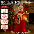 Animated Mrs. Claus Musical Candle Ornament