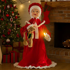 Animated Mrs. Claus Musical Candle Ornament