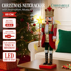 Musical LED Animated Nutcracker Decoration 60cm
