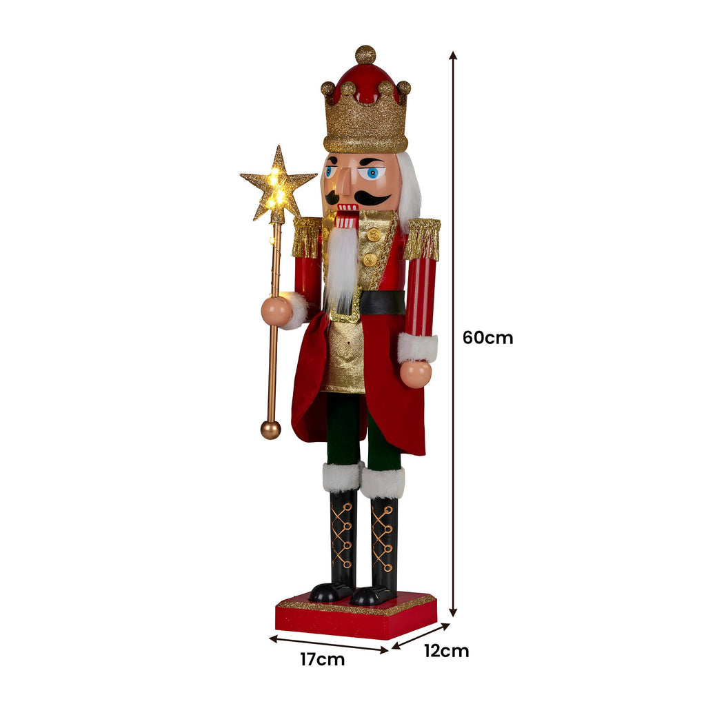 Musical LED Animated Nutcracker Decoration 60cm