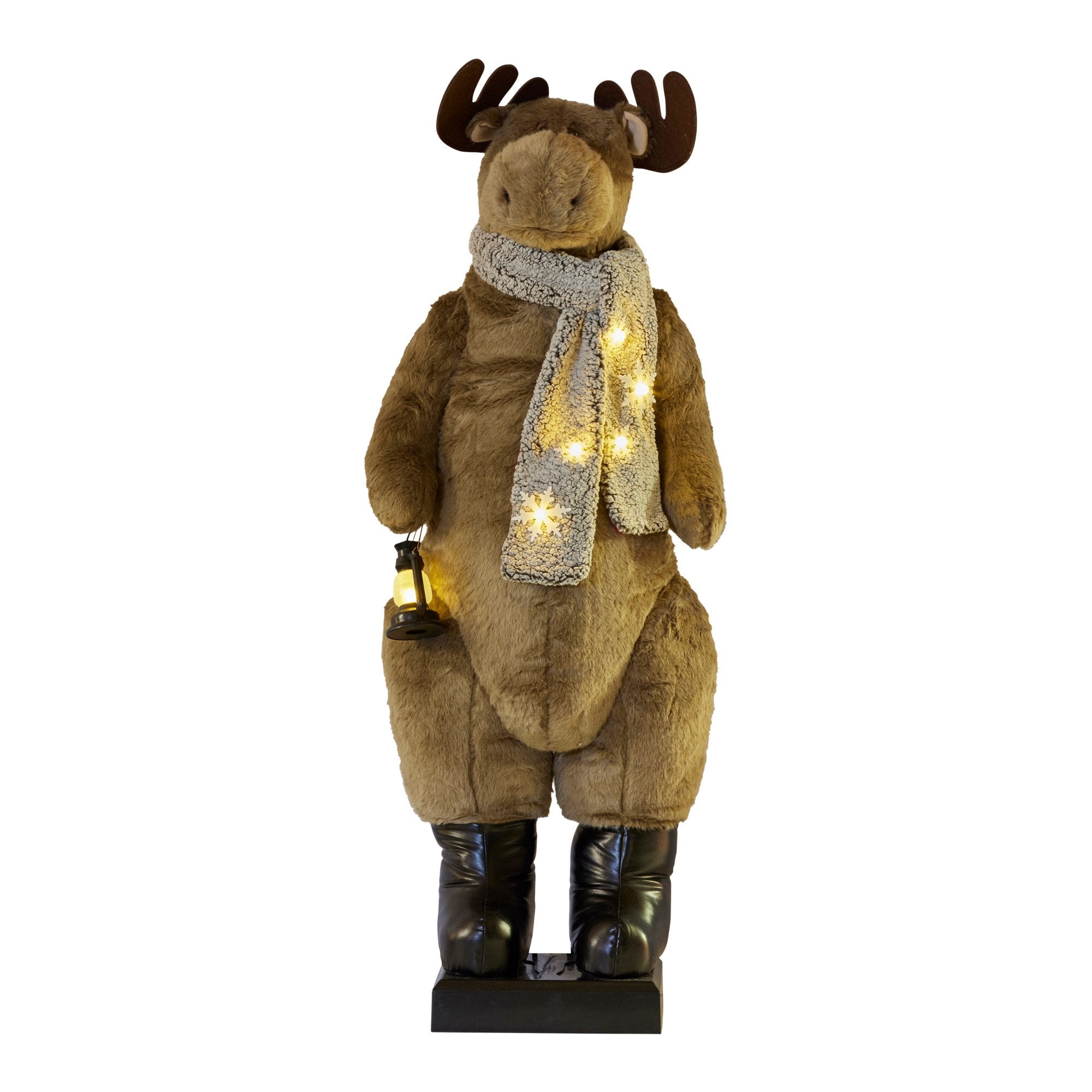 Animated Musical LED Christmas Moose Lantern