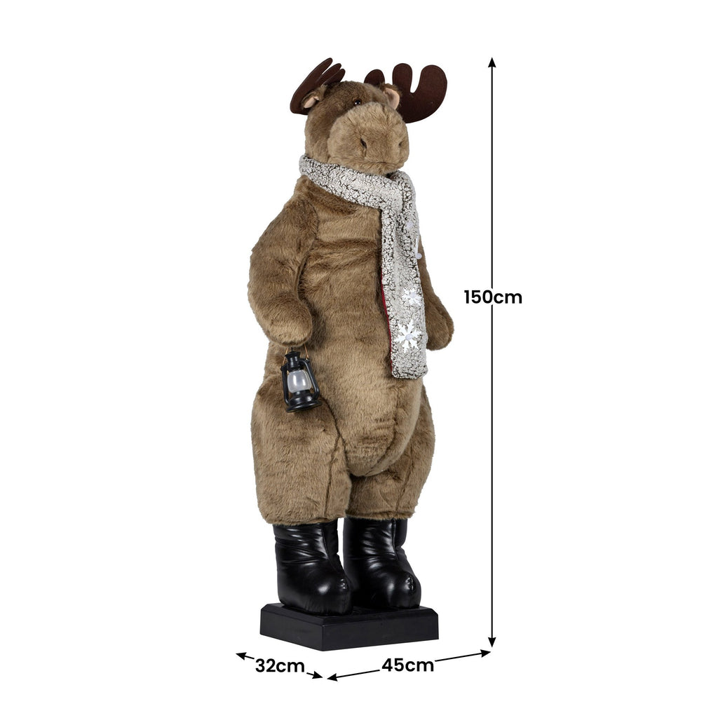 Animated Musical LED Christmas Moose Lantern