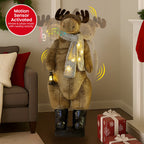 Animated Musical LED Christmas Moose Lantern