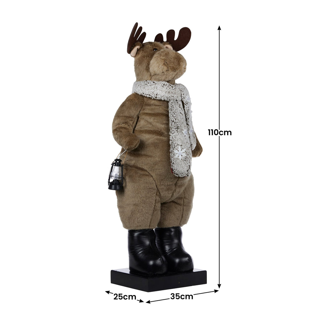 Animated Musical LED Christmas Moose Lantern