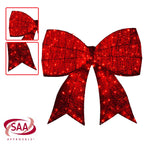 Illuminated 91cm Christmas Display Bow with Functions