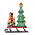 Festive 183cm Christmas Sled Display with Lights