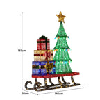 Festive 183cm Christmas Sled Display with Lights