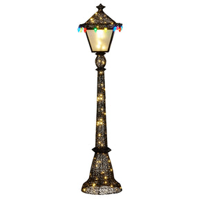 Elegant Christmas Lamp Post with Lights