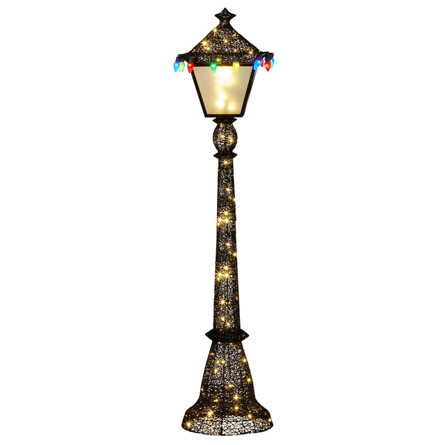 Elegant Christmas Lamp Post with Lights
