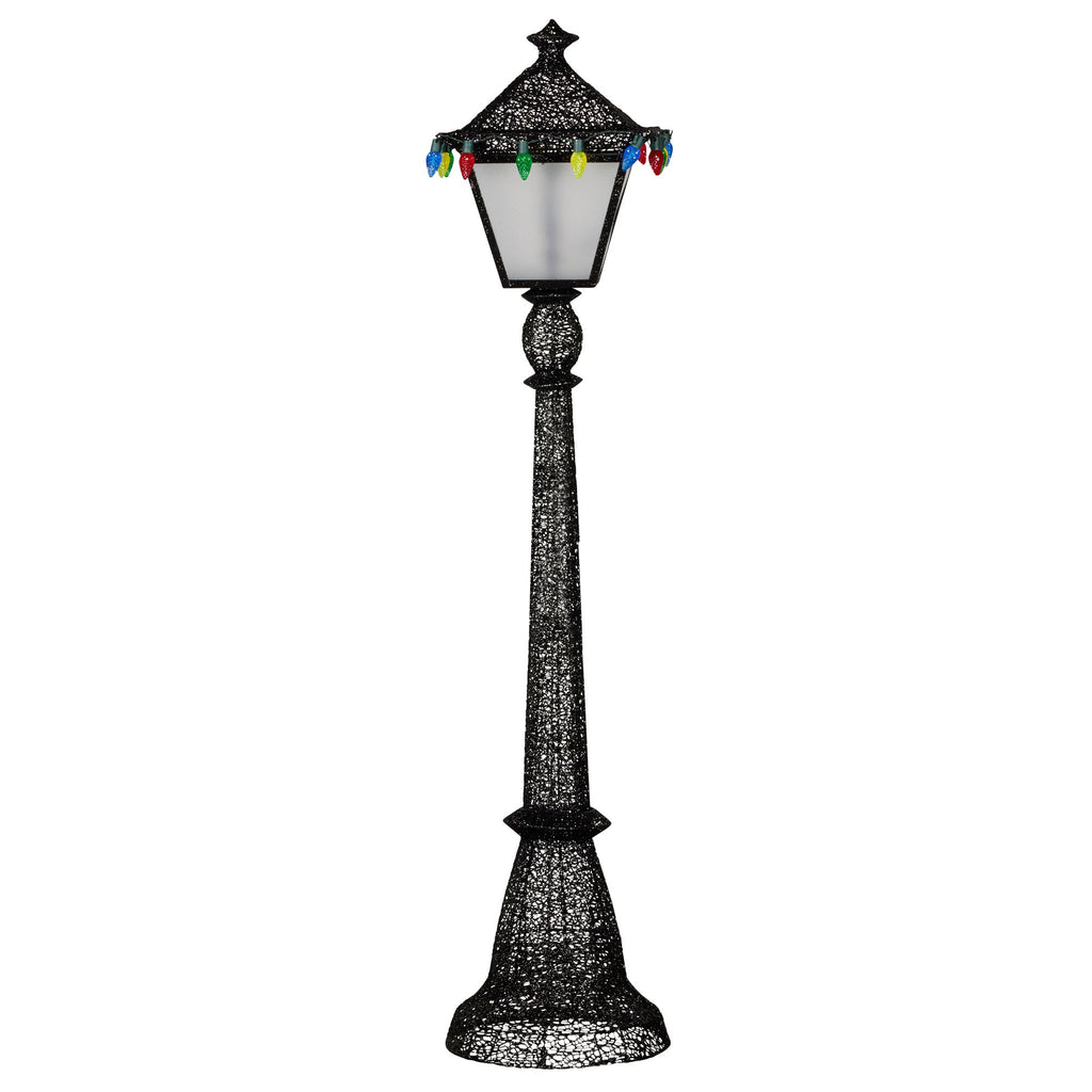 Elegant Christmas Lamp Post with Lights