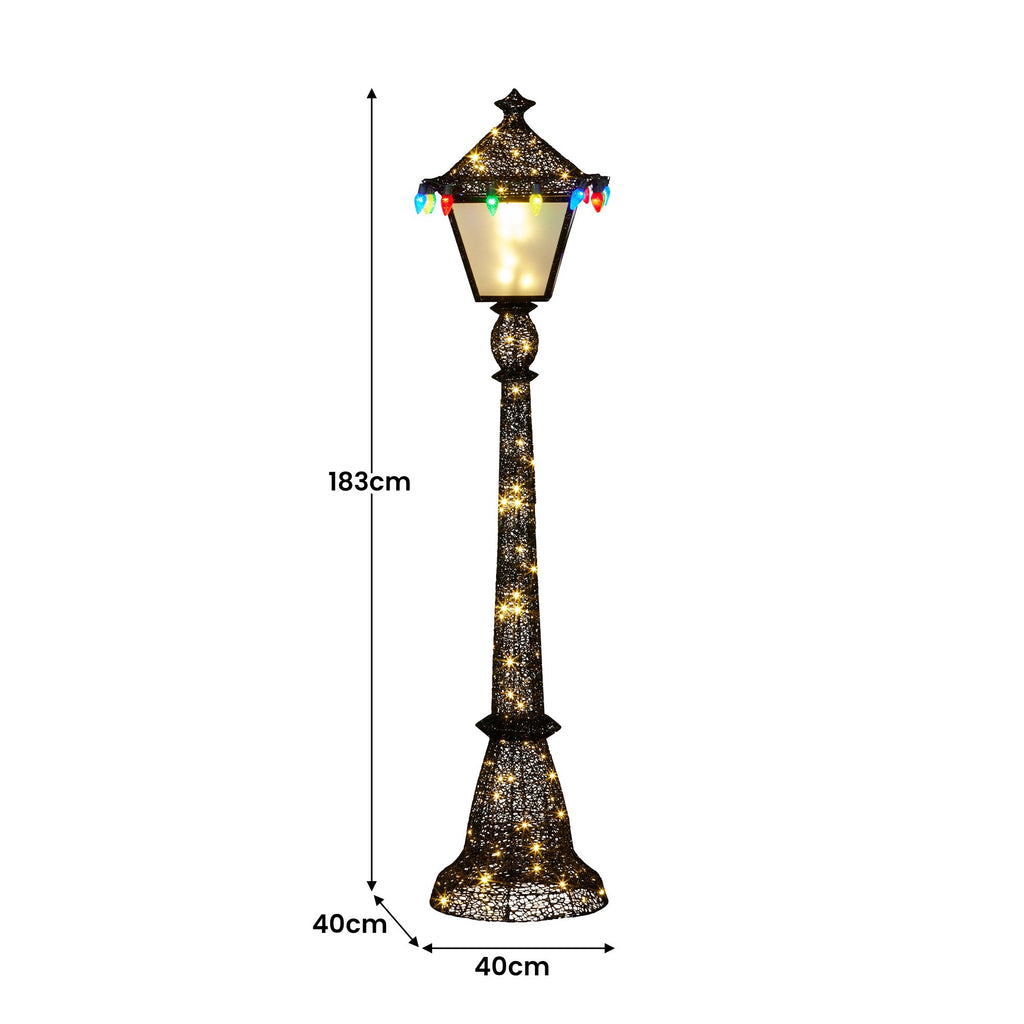 Elegant Christmas Lamp Post with Lights
