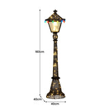 Elegant Christmas Lamp Post with Lights