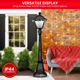 Elegant Christmas Lamp Post with Lights