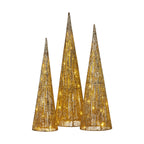 Christabelle Gold Cone Christmas Tree Set