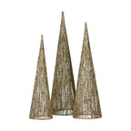 Christabelle Gold Cone Christmas Tree Set