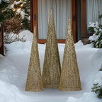 Christabelle Gold Cone Christmas Tree Set
