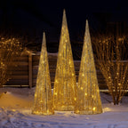 Christabelle Gold Cone Christmas Tree Set