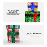 Illuminated 4-Piece Christmas Gift Stack Display